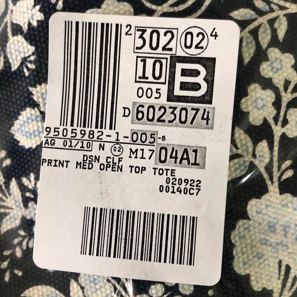 NWT Lands End Medium Canvas Open Top Tote - Picture 6 of 7